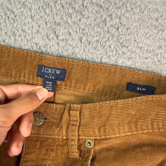 J Crew Corduroy Pants Mens 28x32 Brown Fair Trade Preppy Chino Slim Fit - Picture 3 of 11